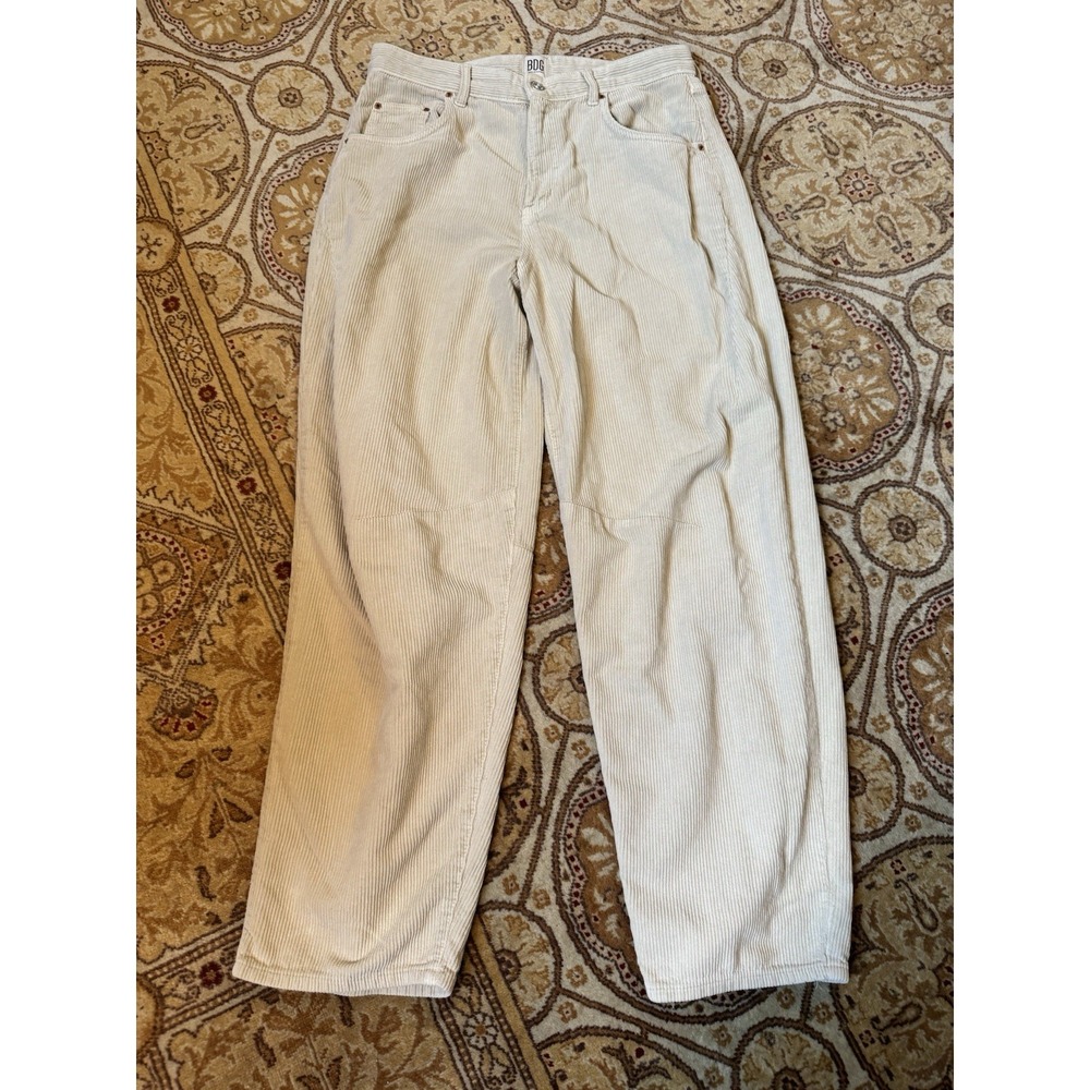 BDG Logan Cinch‎ Back Boyfriend Jeans Womens 31W Ivory Baggy Wide Leg Y2K Skate